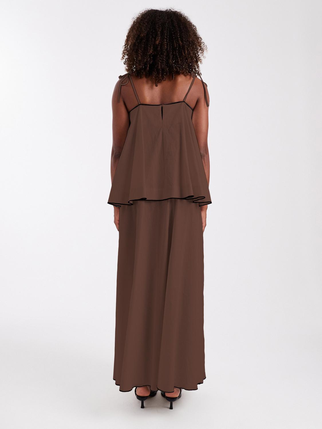 TSCARO Long skirt - Chocolate Brown